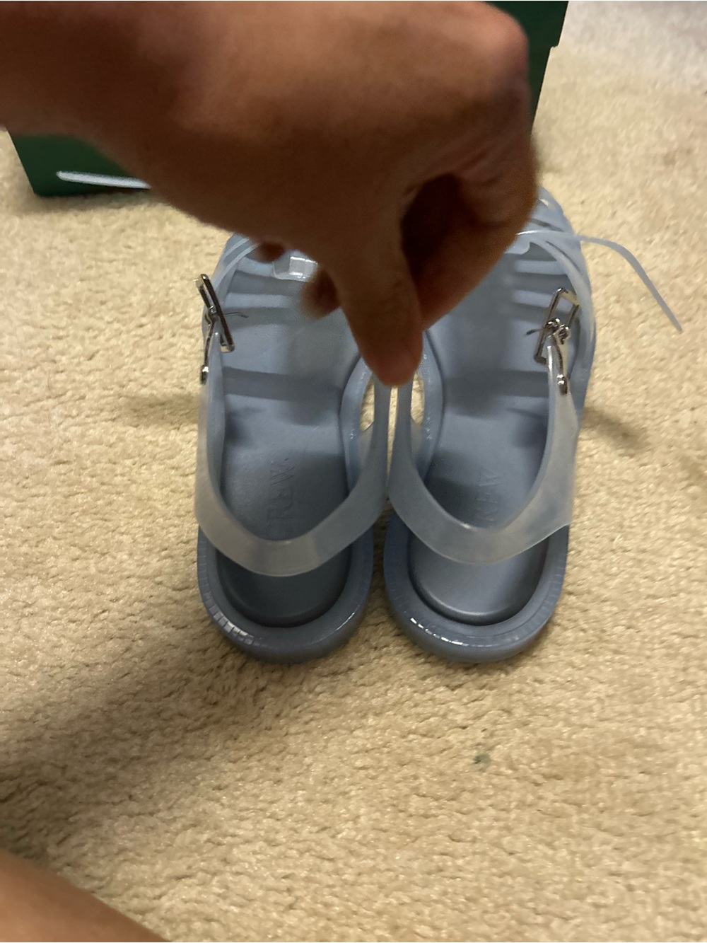 J CREW jelly fisherman sandals in light blue. - Picture 12 of 15
